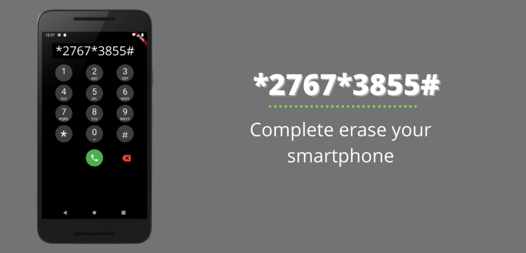 Complete erase your smartphone