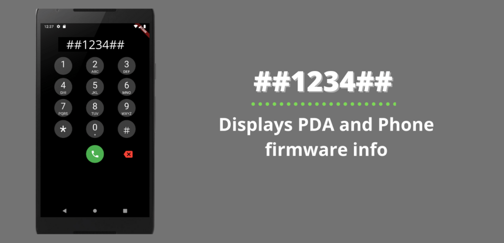 Displays PDA and Phone firmware info