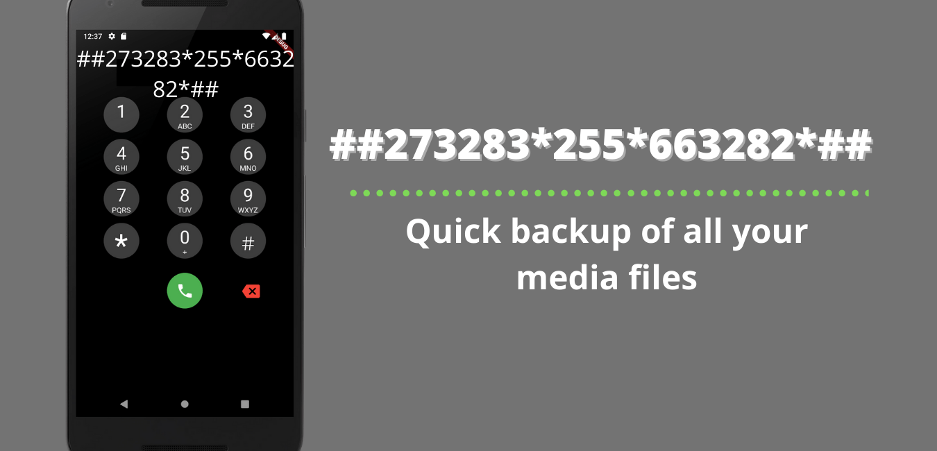 Quick backup of all your media files